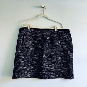 Talbots - Wool Blend Tweed Skirt - Black & White - 18WP (w/ Pockets)